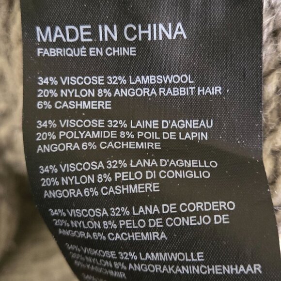 Club Monaco Designer Matalin Marled Knit Lambswool Cashmere Blend Sweater Size M - Picture 4 of 4